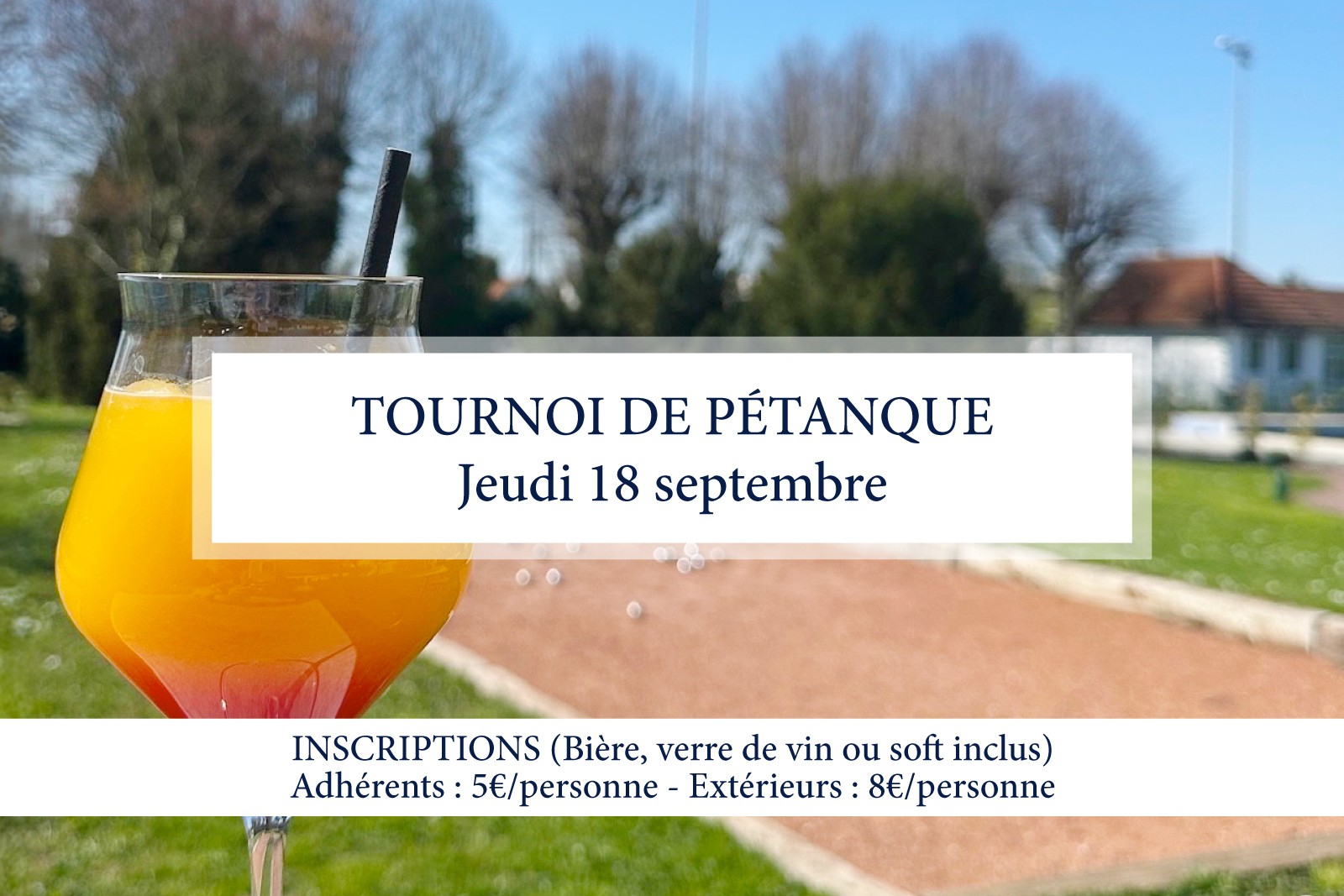 TOURNOI DE PÉTANQUE - Jeudi 18 septembre