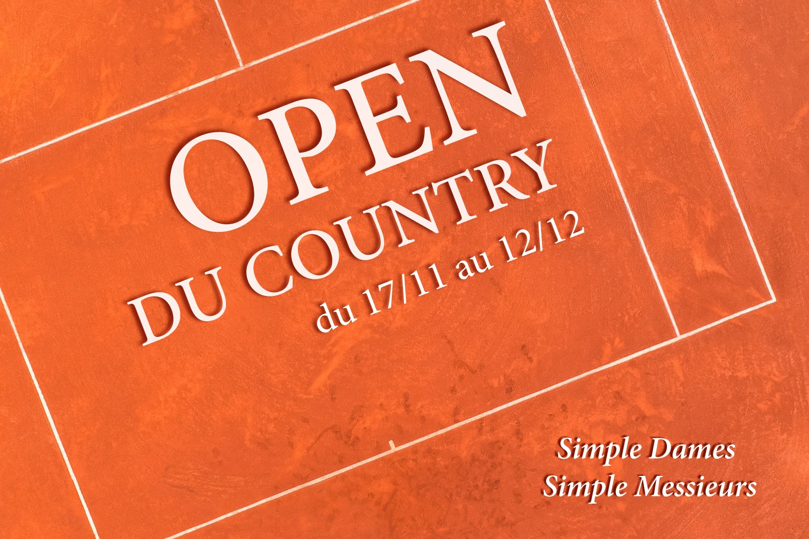 OPEN DU COUNTRY - Du 17 novembre au 12 décembre 2025