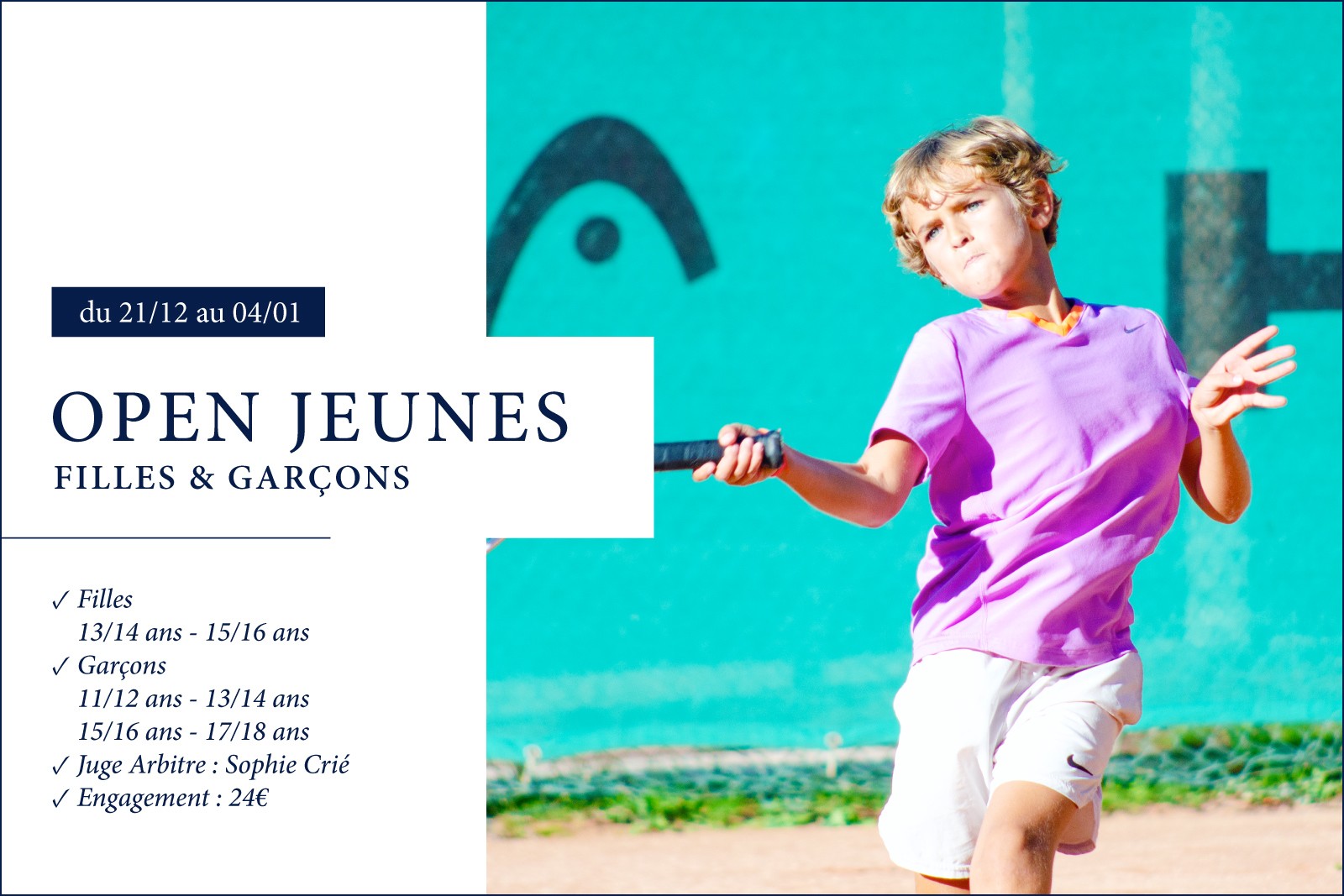 OPEN JEUNES DU COUNTRY - du 21/12 au 04/01